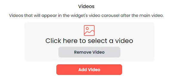 image of additional videos field